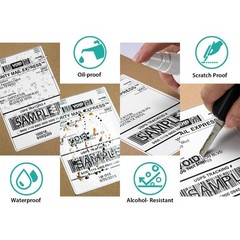 OFFNOVA Thermal Direct Labels Pack of 500 Fan-Fold 4”x6 Shipping Labels with …