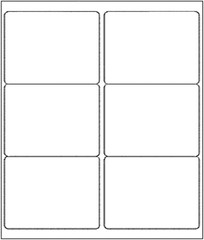 3 1/3″ x 4″ Labels Shipping Labels for Laser Inkjet Printers, 6 Up Self Adhes…