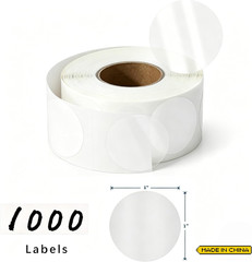 ® 1“ Transparent Circle Dot Stickers Color Coding Labels, 1000PCS 2 Rolls