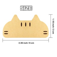 Cute Cat Name Stickers 2 Rolls Blank Brown Kraft Full Adhesive Sticky Notes 2…