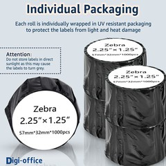 4Rolls 2.25″x 1.25″ Thermal UPC Barcode Multipurpose Labels 1000/Roll for Zebra