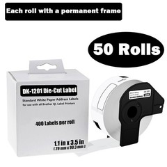 29mmx90mm 50ROLLS Shipping Label 1-1/7″x3-1/2″ Compatible Brother QL710W DK-1201