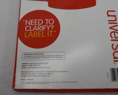 Lot of 2 Universal Laser Printer Permanent Labels 8-1/2″ x 11″ White UNV80109