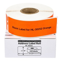 DYMO LW 30252 ORANGE Address Labels for LabelWriter – 2 Rolls of 350 – FAST SHIP