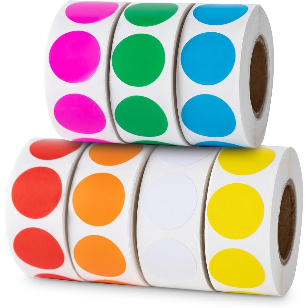 3500 Pcs Colored Dot Stickers, 3/4″ Label Sticker Round Color Coding Labels