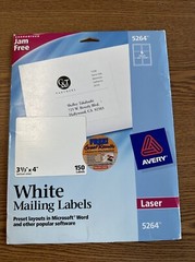 Avery 5264 TrueBlock 3.33″ x 4″ Shipping Labels – White (6/SH, 25 SH/PK) New