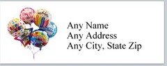 Personalized Address labels Happy Birthday Balloons Buy 3 get 1 free (bx 1001)