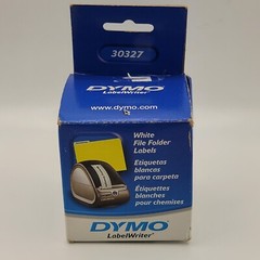 DYMO 30327 File Folder Labels 9/16″ x 3 7/16″ White 130 Roll x 2 Open Box