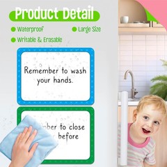 5 PCS Large Magnetic Labels, 5 Colors Reusable Dry Erase Blank Magnets Write …