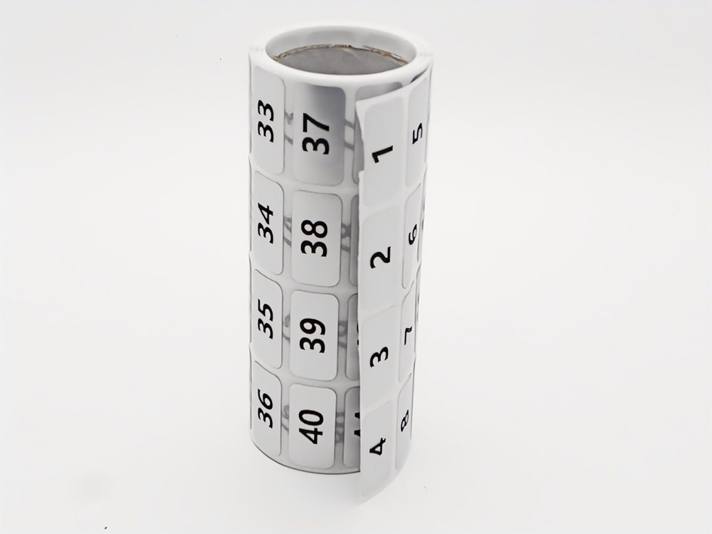 1-1000 Inventory Number Sticker Labels, 0.39X0.79Inch Waterproof | Self Adhesive