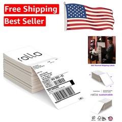 Black and White 4×6 Shipping Labels – 500 Pack with Ultra Strong Adhesive