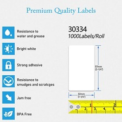 5Rolls 57mmx32mm Medium White LabelWriter Multipurpose Labels Fit DYMO LW 330