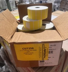Industrial Thermal Transfer Labels – Yellow, 2 x 1(2700RL / 12 cs)/CU7258
