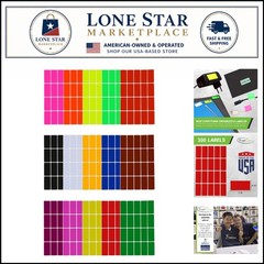 Durable 300 Count Rectangular Fluorescent Labels – Ideal for File Organization