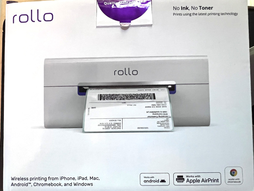 Used Rollo Wireless & Bluetooth Label Printer Model X1040