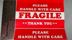 1 Sealed Roll Large 3″ x 5″ Fragile Stickers Handle with Care Fragile Labels 500
