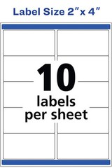 50 Packs Avery WeatherProof Shipping Labels White 2 x 4 500/Pack 5523
