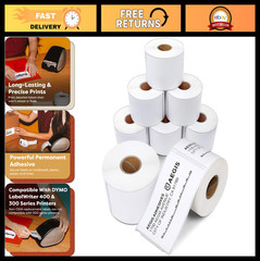 Replacement Direct Thermal Shipping Labels – 8 Rolls, 2400 Labels, 2.31″ x 4″ –