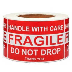 4×6 Fragile Shipping Labels Handle With Care Do Not Drop Thank You Stickers