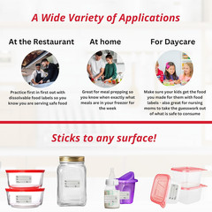 250 Dissolvable Food Labels 2×1 Blank Sticker Labels for Containers Kitchen