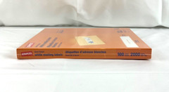 Staples White Mailing Labels Laser Printers 1 x 4Inch 100 Sheets 2000