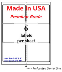 1200 Wing Office Premium Shipping Labels-3.33″ X 4″-Self Adhesive-8.5×11-FBA-USA