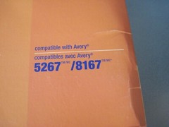 1760 Staples Laser/inkjet White Return Address Labels 5267/8167
