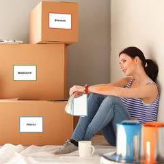 6×4 Inch Large Moving Box Labels, 100 Pack 4 Color Coded Blank Stickers for Pack