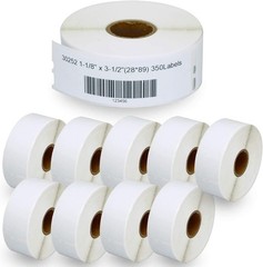 10 Rolls of White Matte Address Labels 1-1/8″ x 3-1/2″ for Thermal Printers