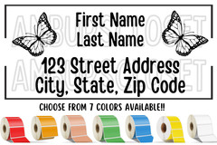 50 RETURN ADDRESS MAILING LABELS WATERPROOF 2.25″×1.25 ENVELOPE SEALS STICKERS