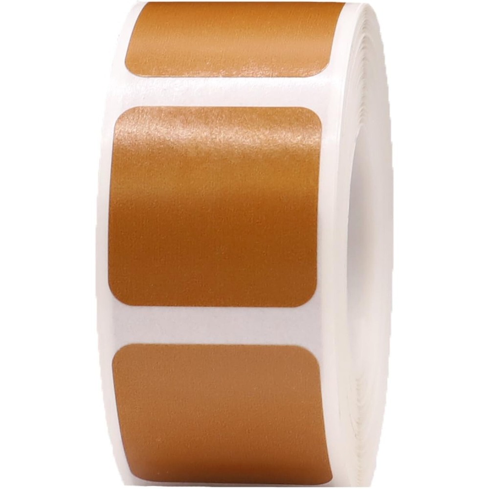 Tan Color Coding Labels for Organizing Inventory 1 Inch Squares 500 Total Adh…