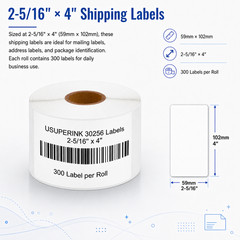 Large White Shipping Labels For Dymo 30256 2-5/16″ x 4″ Label Writer SE300 SE450