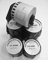 6 Rolls Non OEM Labels-Fits Brother 2205 Continuous Feed Labels + Free Frame
