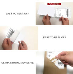 500 4×6 Fanfold Direct Thermal Direct Shipping Labels for Zebra & Rollo Printers