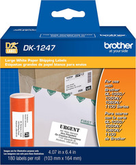 Brother Genuine DK-1247 Die-Cut Large Shipping White Paper Labels for Brother QL