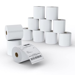 MFLABEL 4×6 Direct Thermal Shipping Labels – 12 Rolls of 450 Labels/Roll,