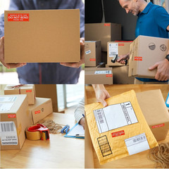 3″ X 1″ Handle with Care – Do Not Bend – Thank You Shipping Stickers Labels, 250