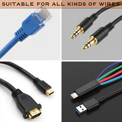 12 Sheet 360 Pcs Waterproof Cable Labels,Wire Label for Management,Color Border