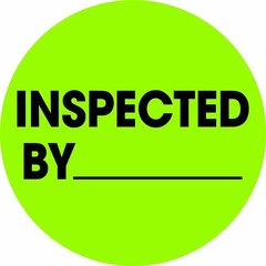 Tape Logic 1′ Circle Label, ‘Inspected by’, Fluorescent Green, Roll of 500 St…