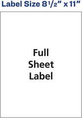 Avery Full-Sheet Labels for Copiers, 8-1/2″ x 11″, Box of 100 (5353)