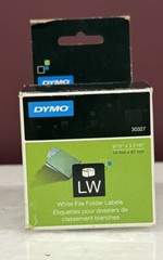 DYMO 30327 LabelWriter 1-UP File Folder Labels 9/16 x 3 7/16 White 130/Roll x 1