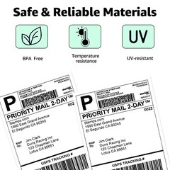 2 Rolls 4″ X 6″ Direct Thermal Shipping 500 Labels for Zebra Eltron ZP450 LP2844
