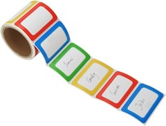 Versatile Color-Coded Name Tag Labels – 200 Stickers for Events & Organization