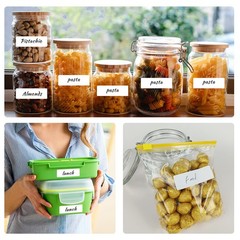 Removable Freezer Labels, Date Label 1×2 Inch Food Storage 1×2 inch, White