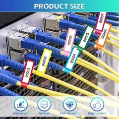 360pcs Cable Labels 12 Colors Waterproof Cable Tags Wire Cord Label for Elect…