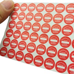 Round Tamper Evident Warranty Guarantee Void if Seal Broken ,4000 pieces