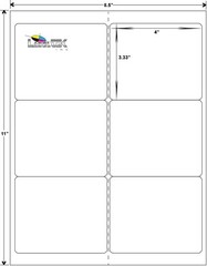600 LABELS / 6 LABELS PER SHEET / INKJET OR LASER PRINTERS