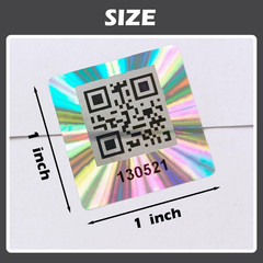 500pcs QR Code Hologram Warranty Void Sticker，Tamper Proof Security Seal Labels