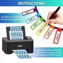360pcs Cable Labels 12 Colors Waterproof Cable Tags Wire Cord Label for Elect…