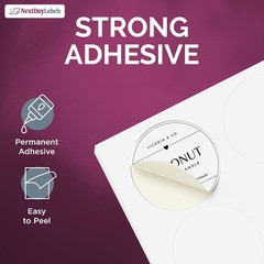 Professional-Quality 3.33 Inch Round Labels – 150 Strong Adhesive Sticker Sheets